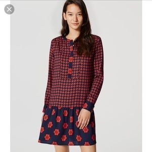 Floral drop waist dress